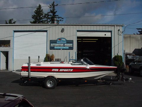 Boat at Gonyea's Marine Service