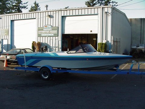 Boat at Gonyea's Marine Service
